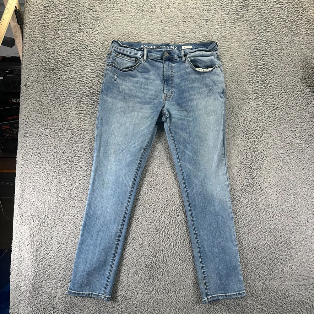 Arizona Advance Flex Jeans Mens 36x32 Blue Cotton Denim Straight Slim Stretch